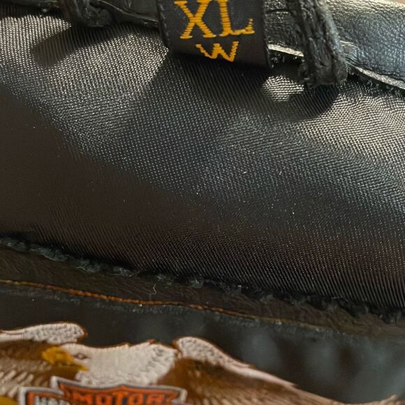 Harley Davidson Womens Leather Motorcycle Jacket Embroidered Logo Size XL Vtg - Picture 16 of 16